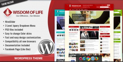 Wordpress premium theme - Wisdom Of Life 